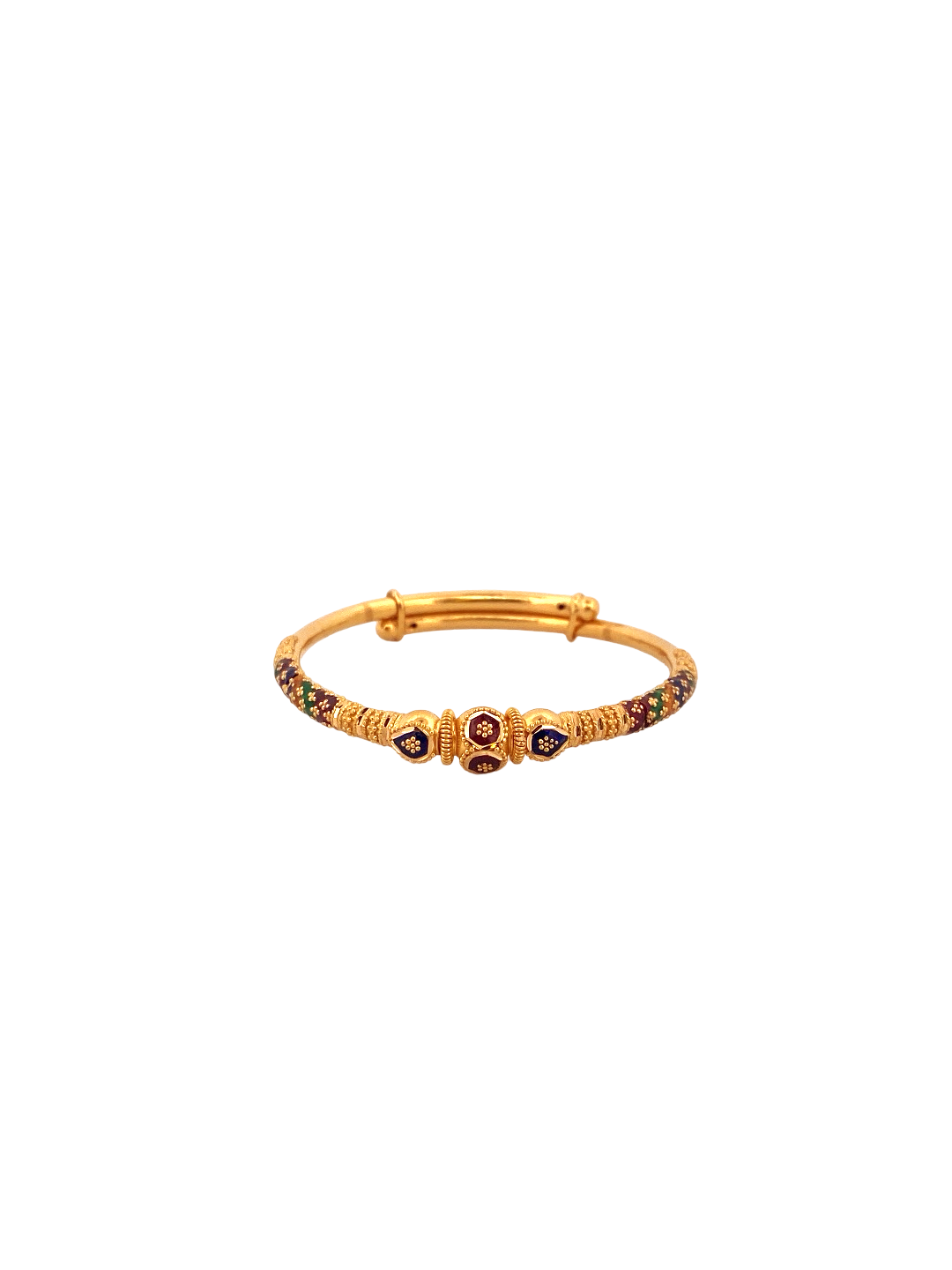 22K Gold Meena Designer Baby Bangle