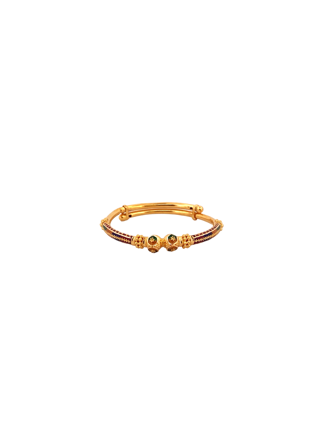 22K Gold Meena Designer Baby Bangle