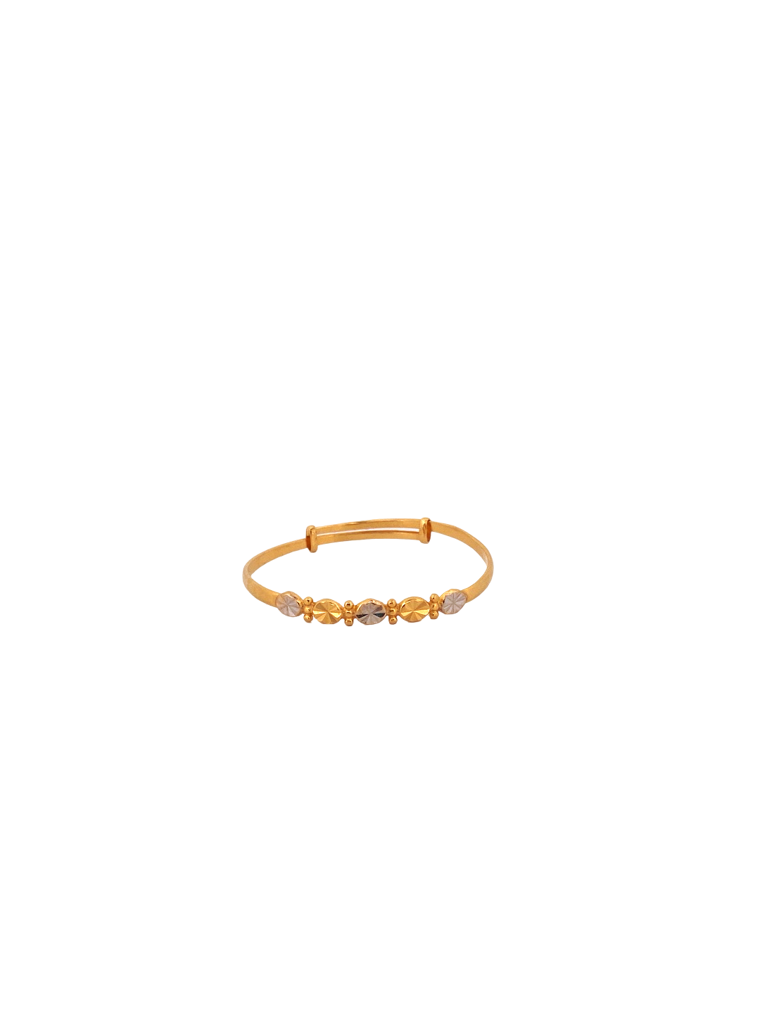 22K Gold Two-tone  Designer Baby Bangle