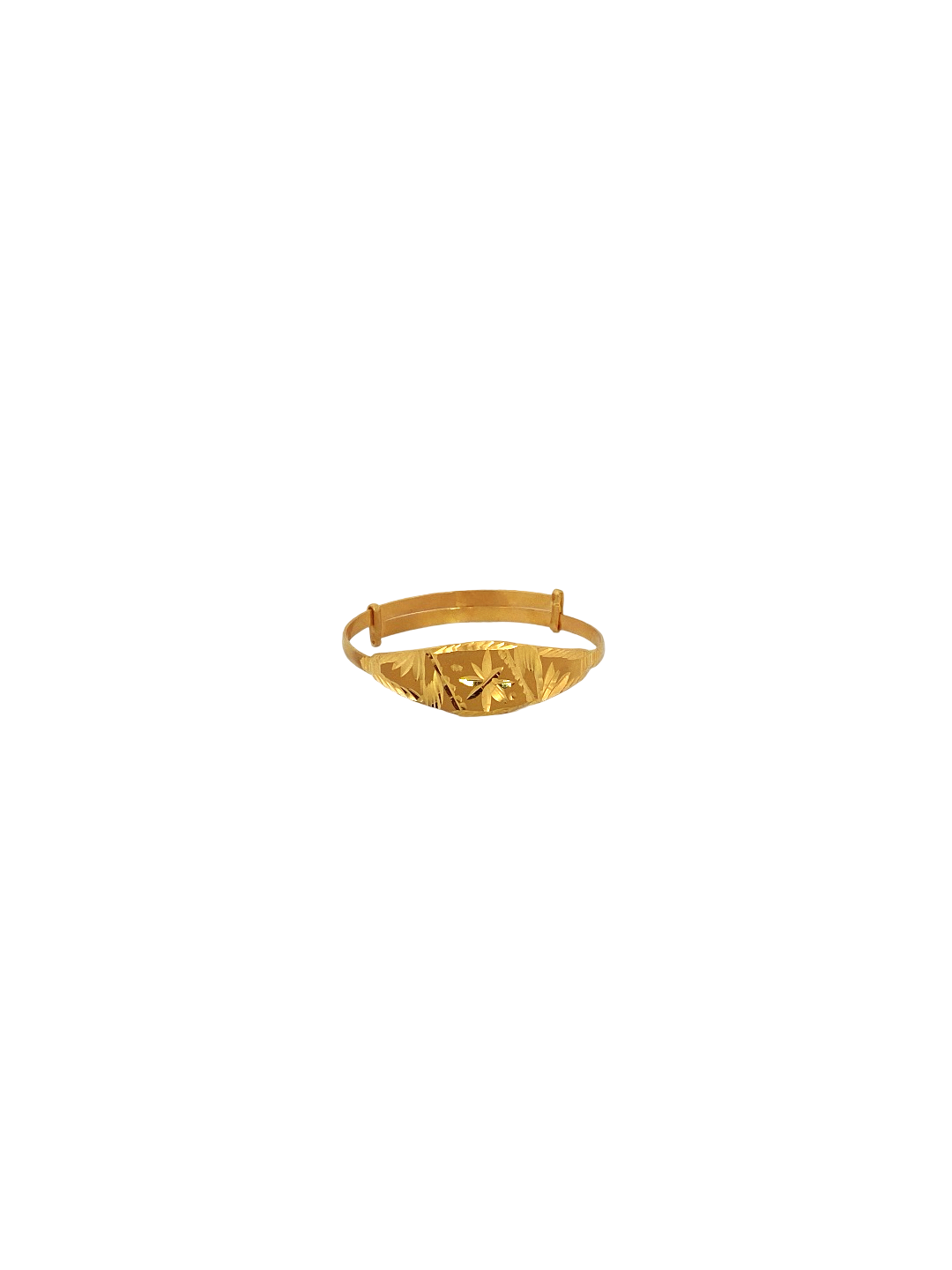 22K Gold Laser Cut Designer Baby Bangle