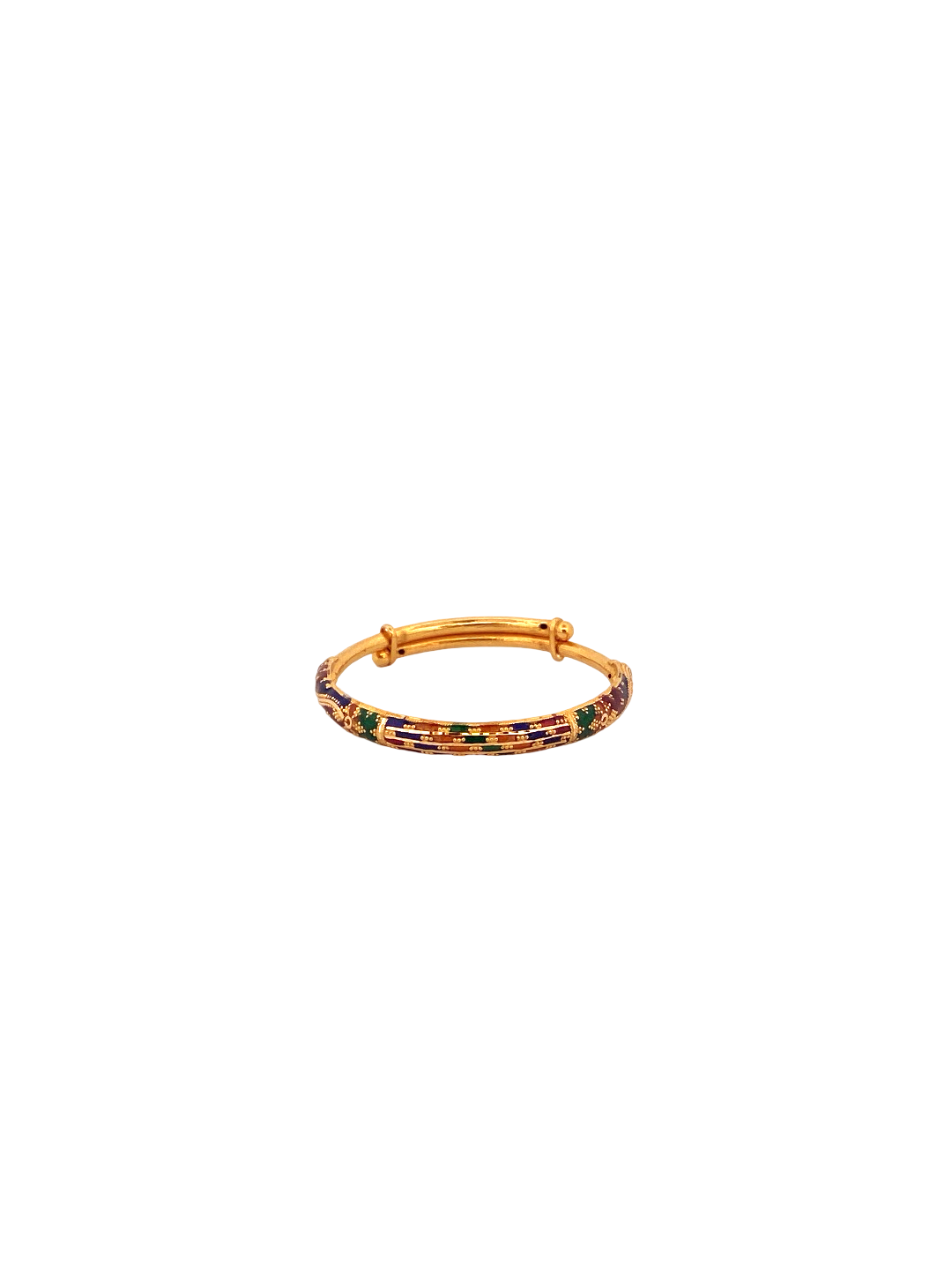 22K Gold Meena Designer Baby Bangle