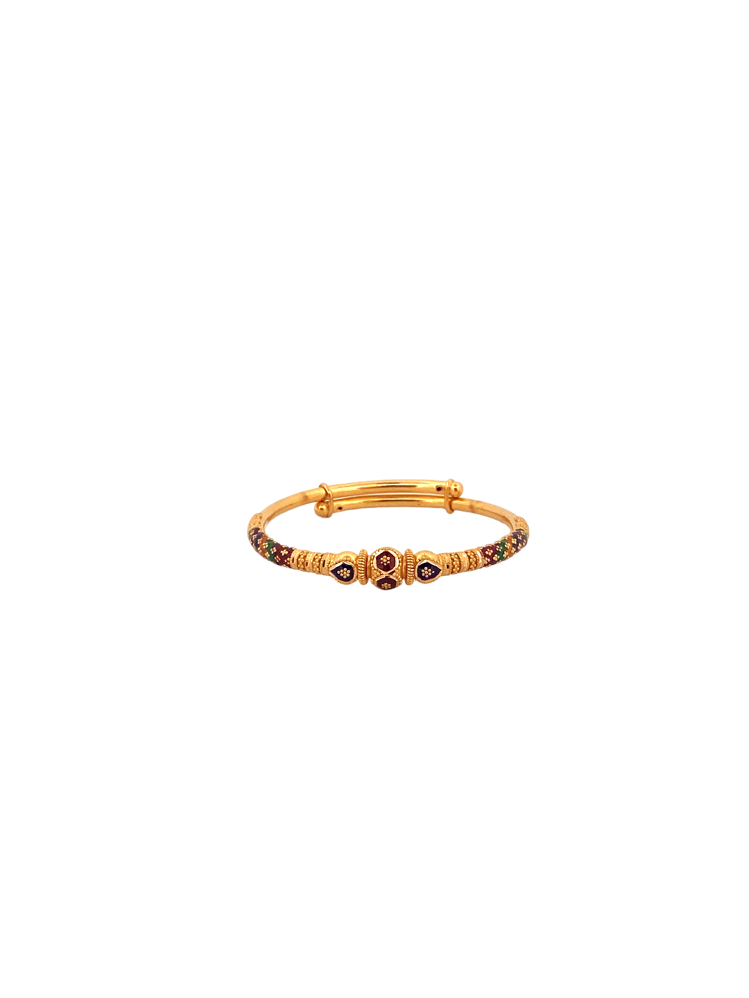 22K Gold Meena Designer Baby Bangle