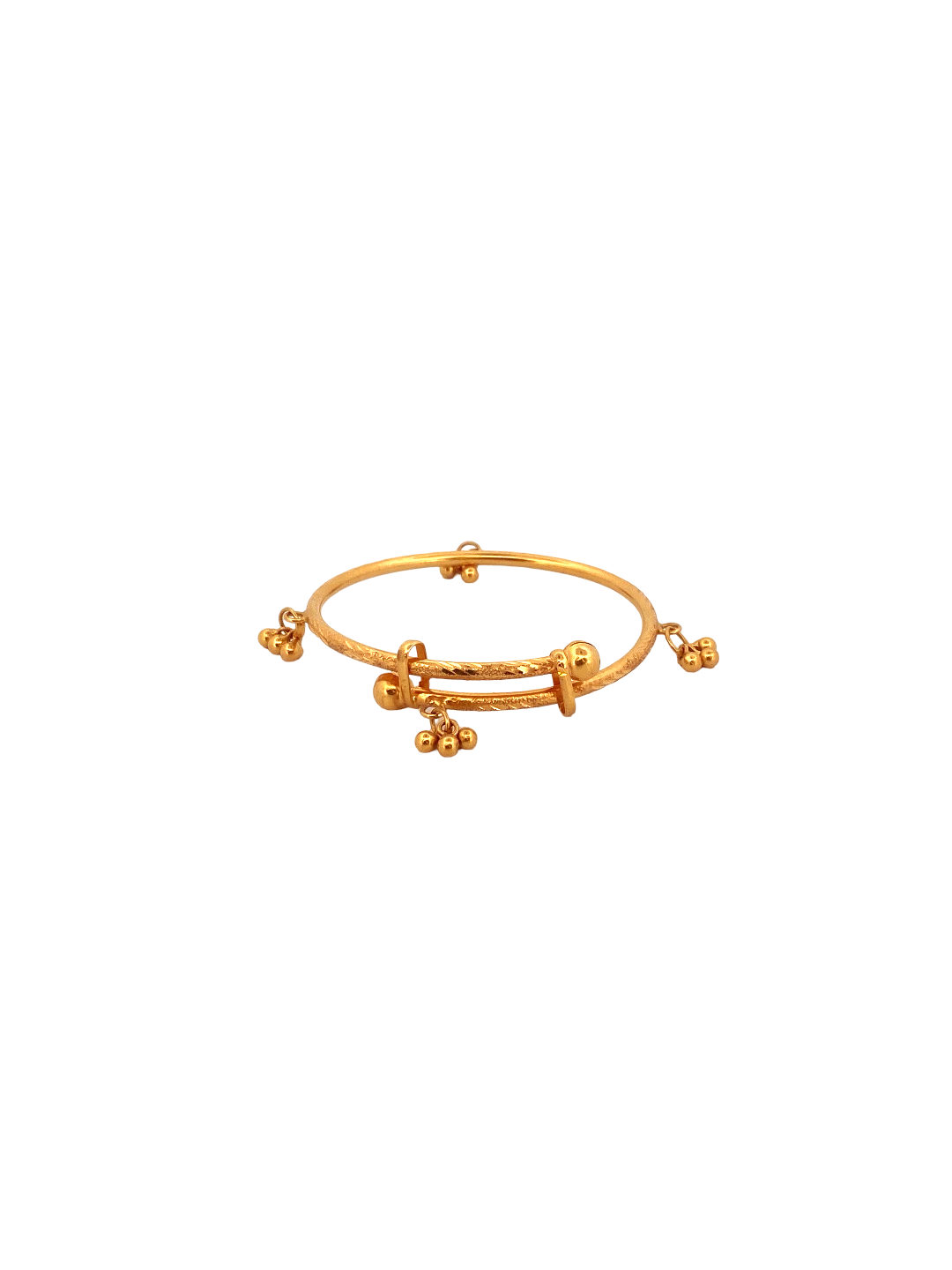 22K Gold Laser Cut Designer Baby Bangle