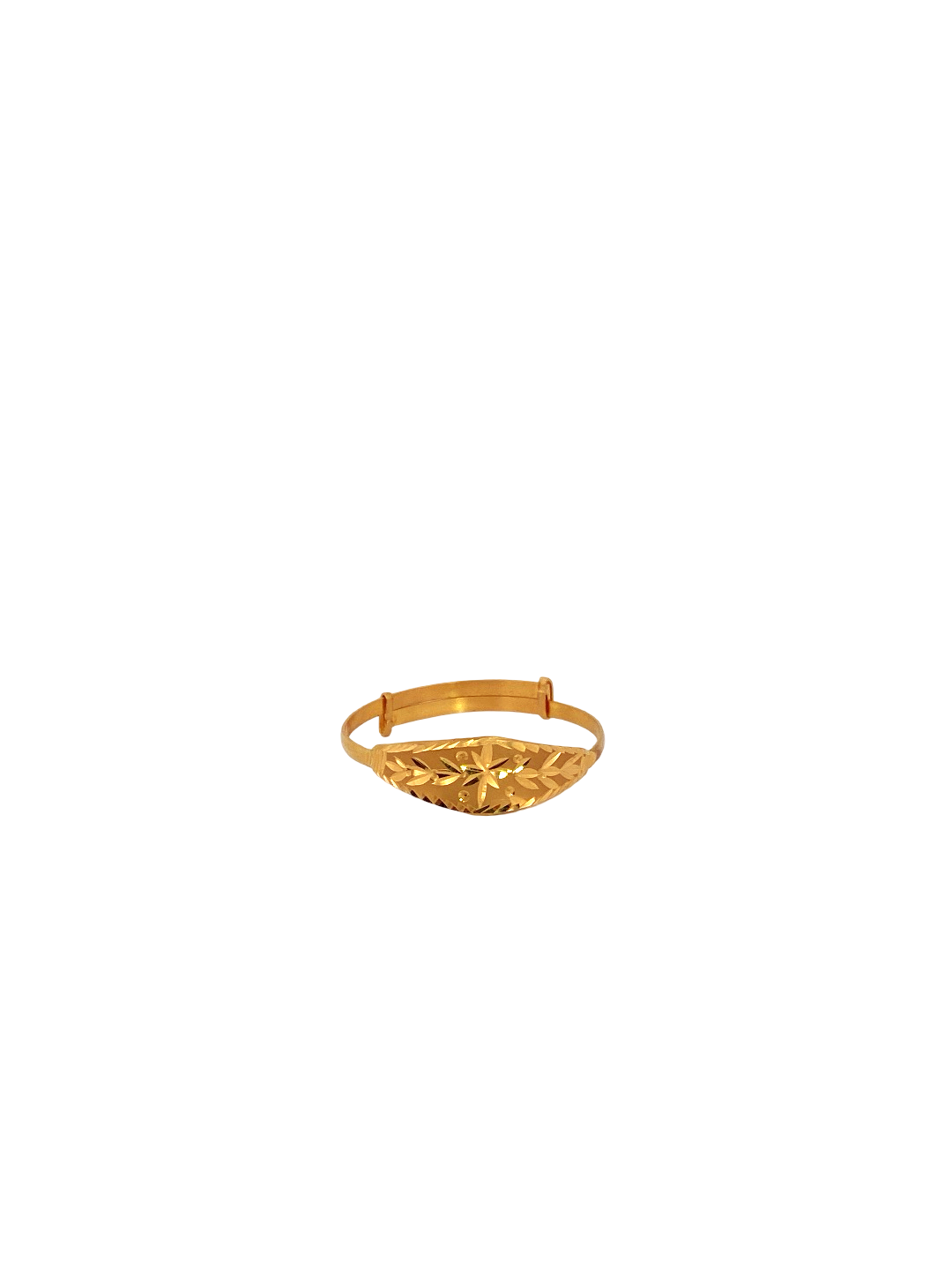 22K Gold Laser Cut Designer Baby Bangle