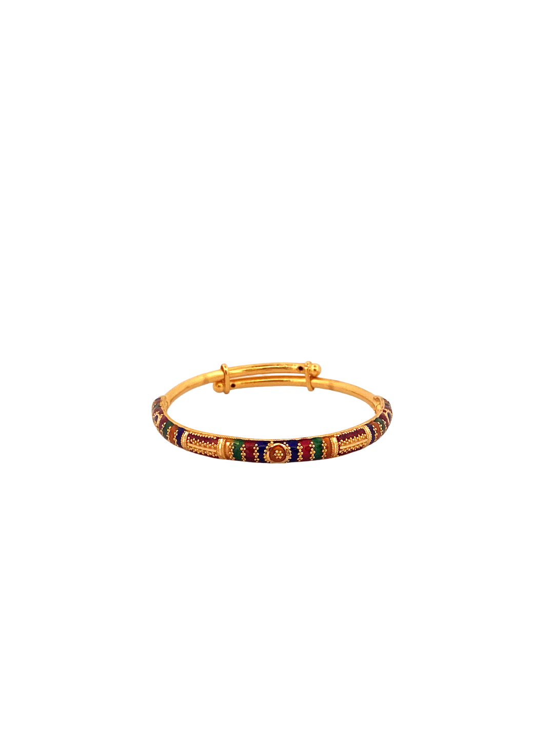 22K Gold Meena Designer Baby Bangle