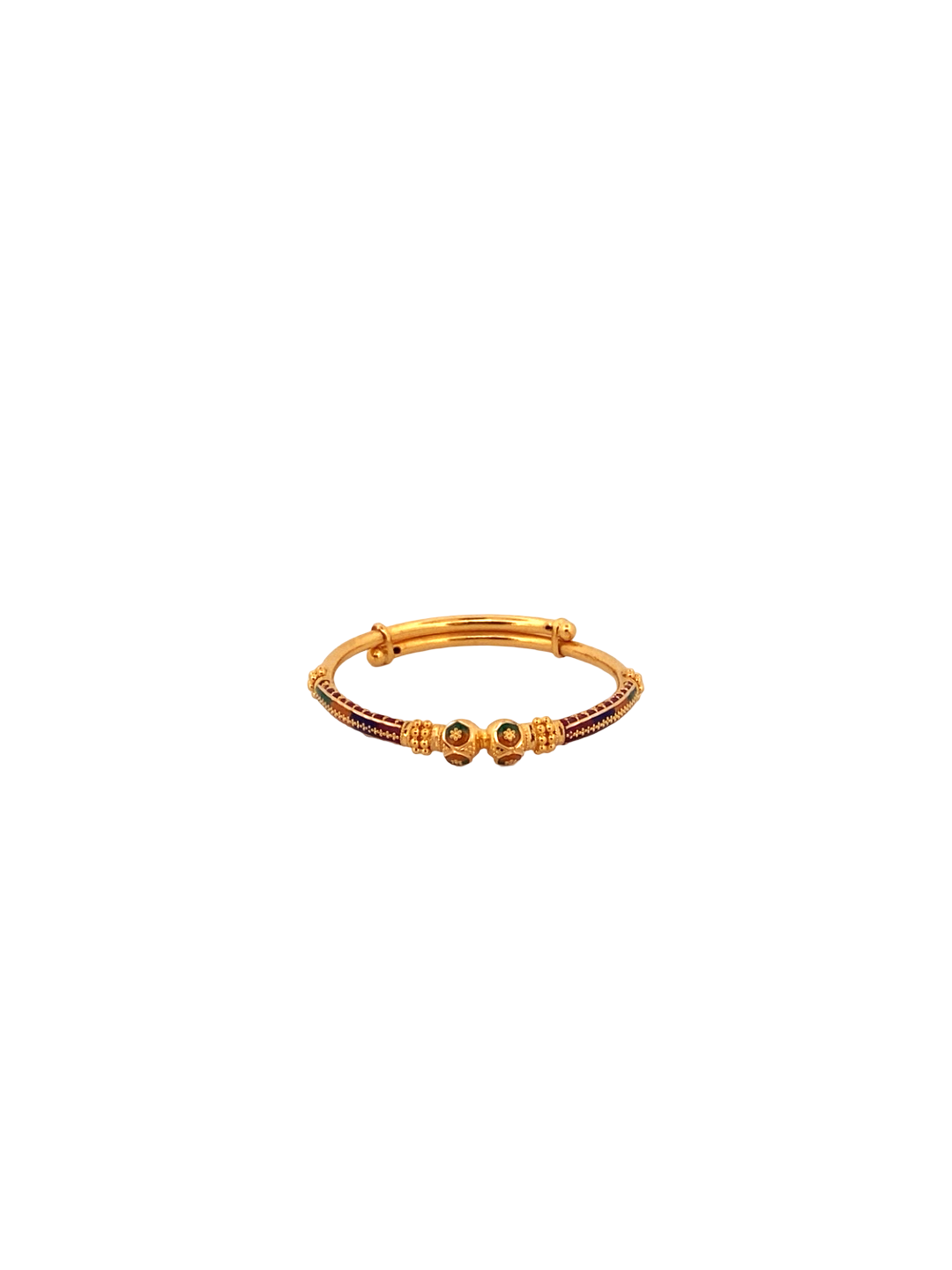 22K Gold Meena Designer Baby Bangle