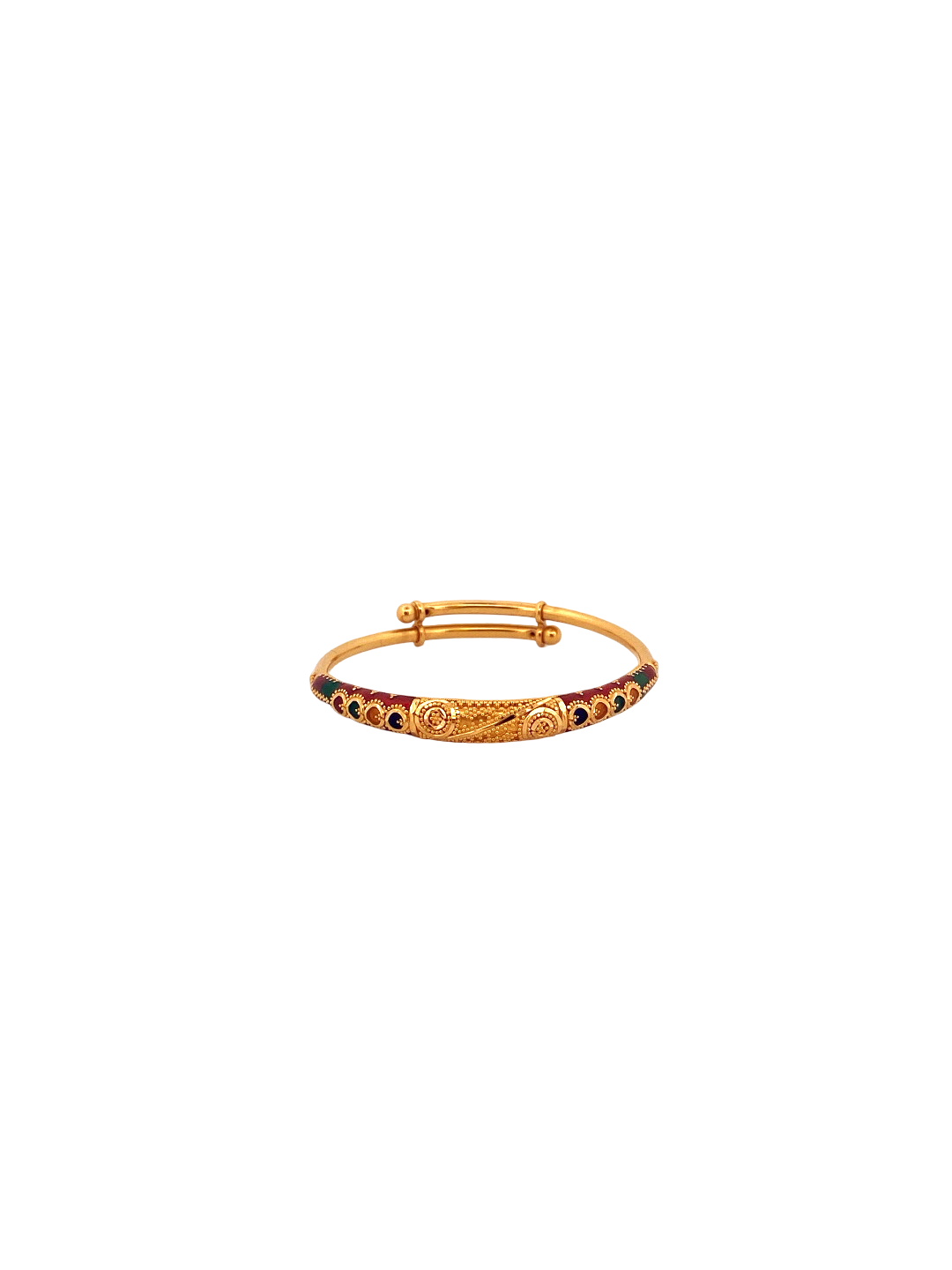 22K Gold Meena Designer Baby Bangle