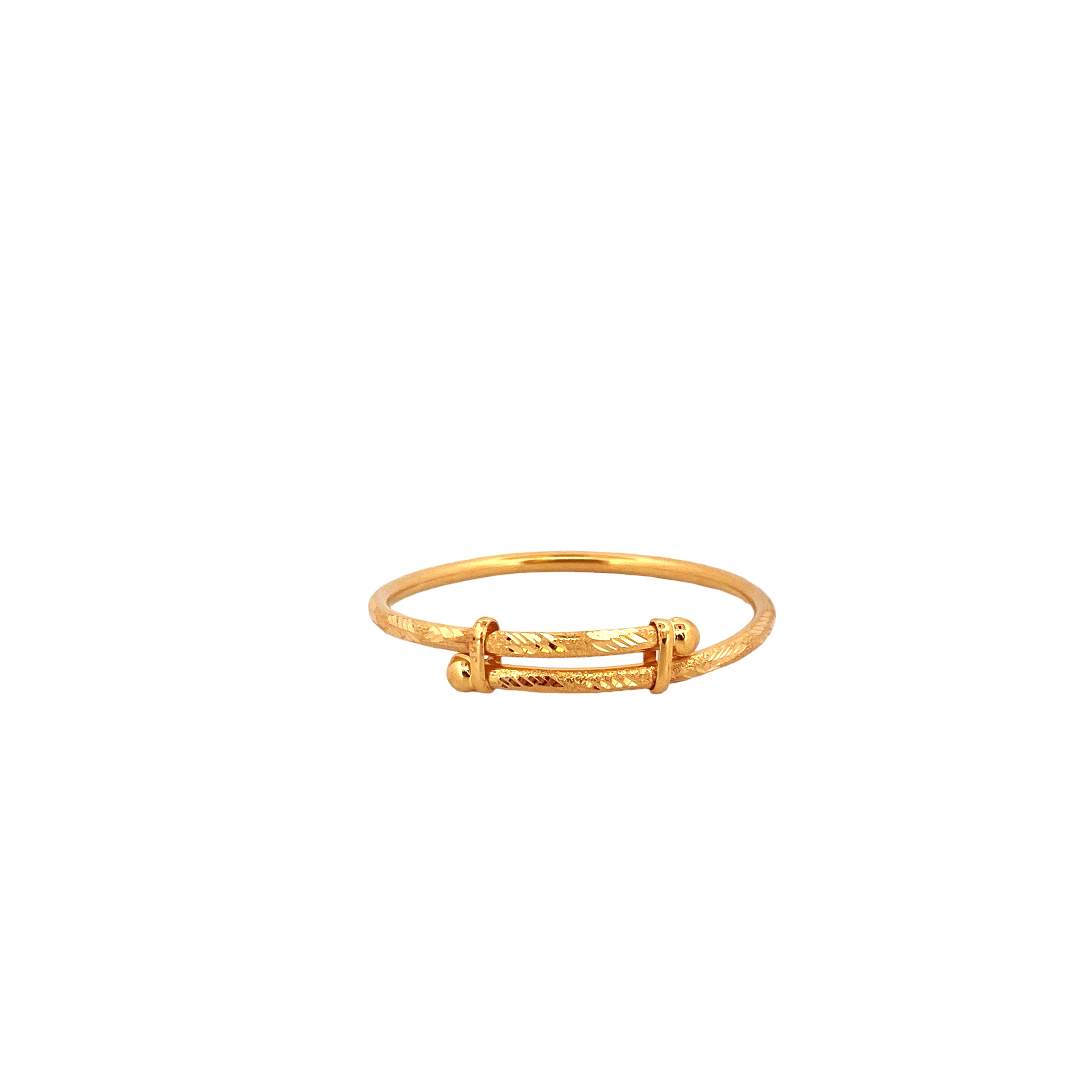 22K Gold Designer Baby Bangle