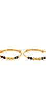 22K Gold Black Beads Designer 2 Pieces Set Of Baby Bangle