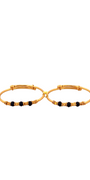 22K Gold Black Beads Designer 2 Pieces Set Of Baby Bangle