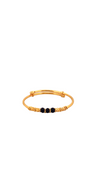 22K Gold Black Beads Designer Baby Bangle