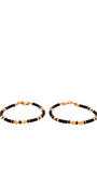 22K Gold Black Beads Designer 2 Pieces Set Of Baby Bangle