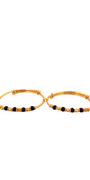 22K Gold Black Beads Designer 2 pieces Set Of Baby Bangle