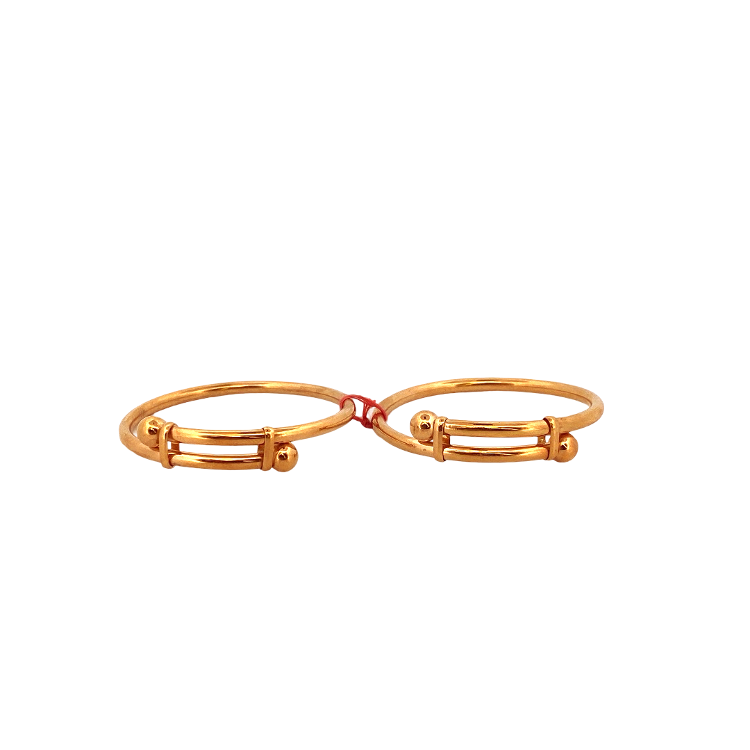 22K Gold Designer 2 Pieces set Of Baby Bangle