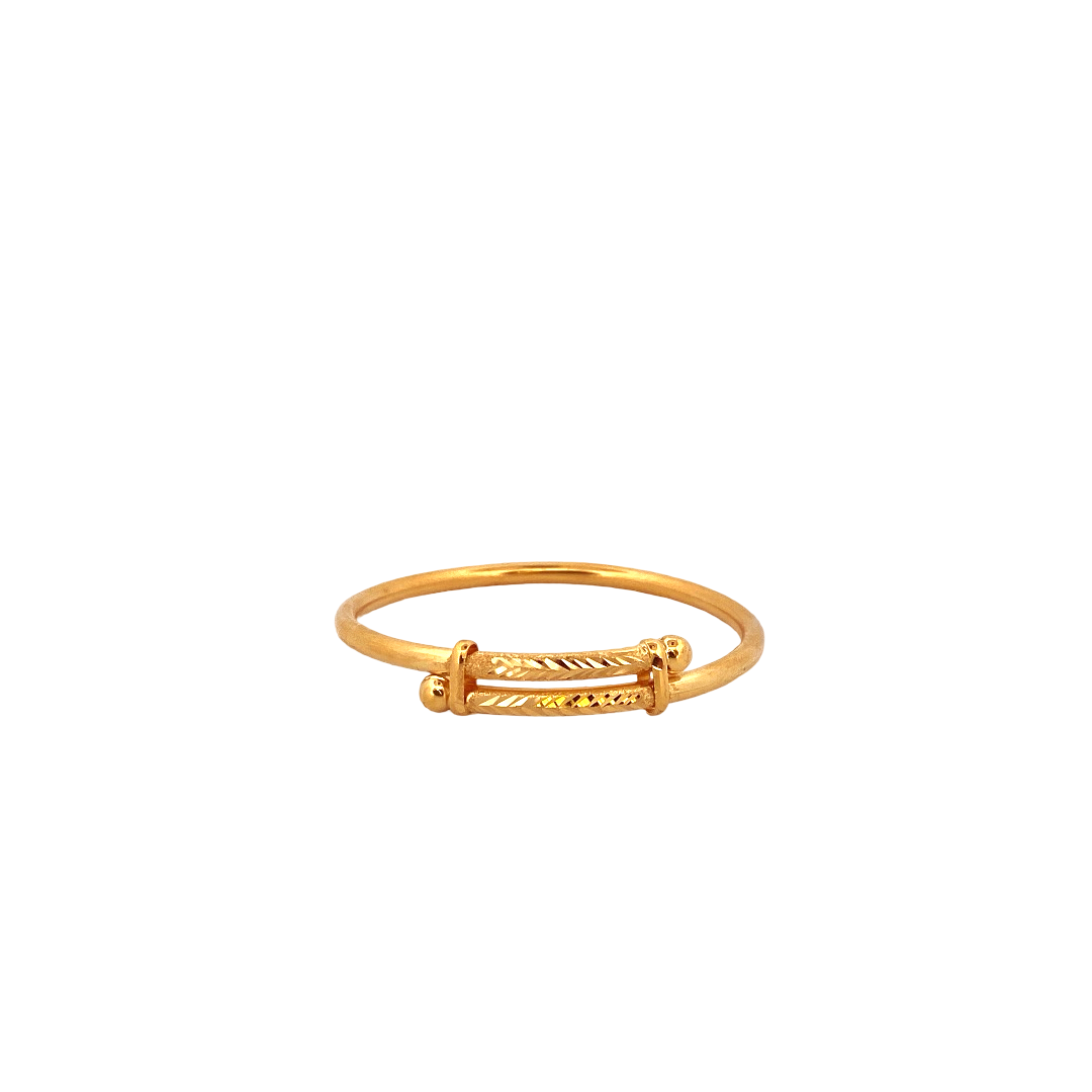 22K Gold Designer Baby Bangle