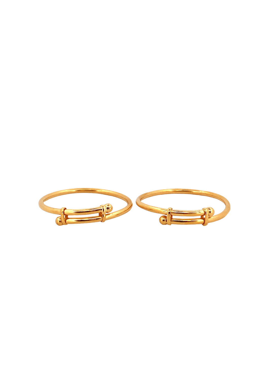 22K Gold Designer 2 Pieces Set Of Baby Bangle