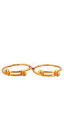 22K Gold Designer 2 Pieces Set Of Baby Bangle