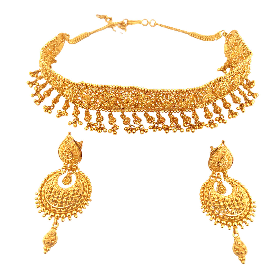 22K Gold Designer Jewellery Set