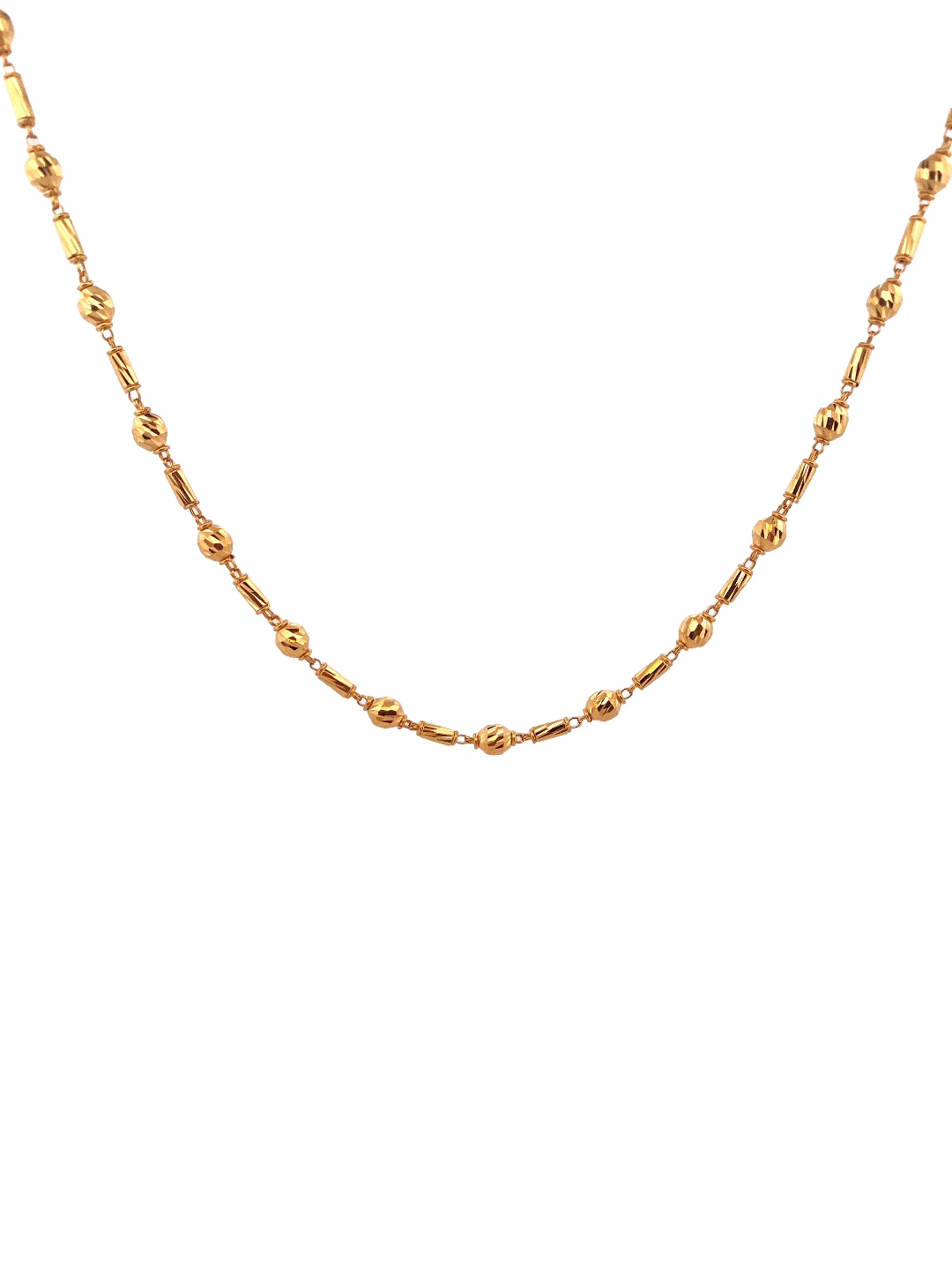 28'' 22K Gold Beads Designer Chain