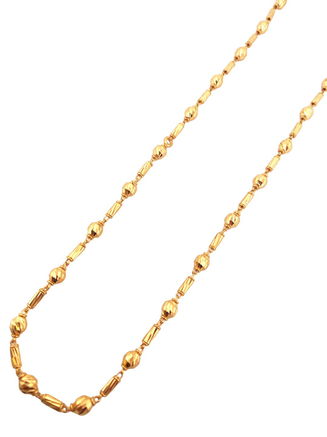 28'' 22K Gold Beads Designer Chain
