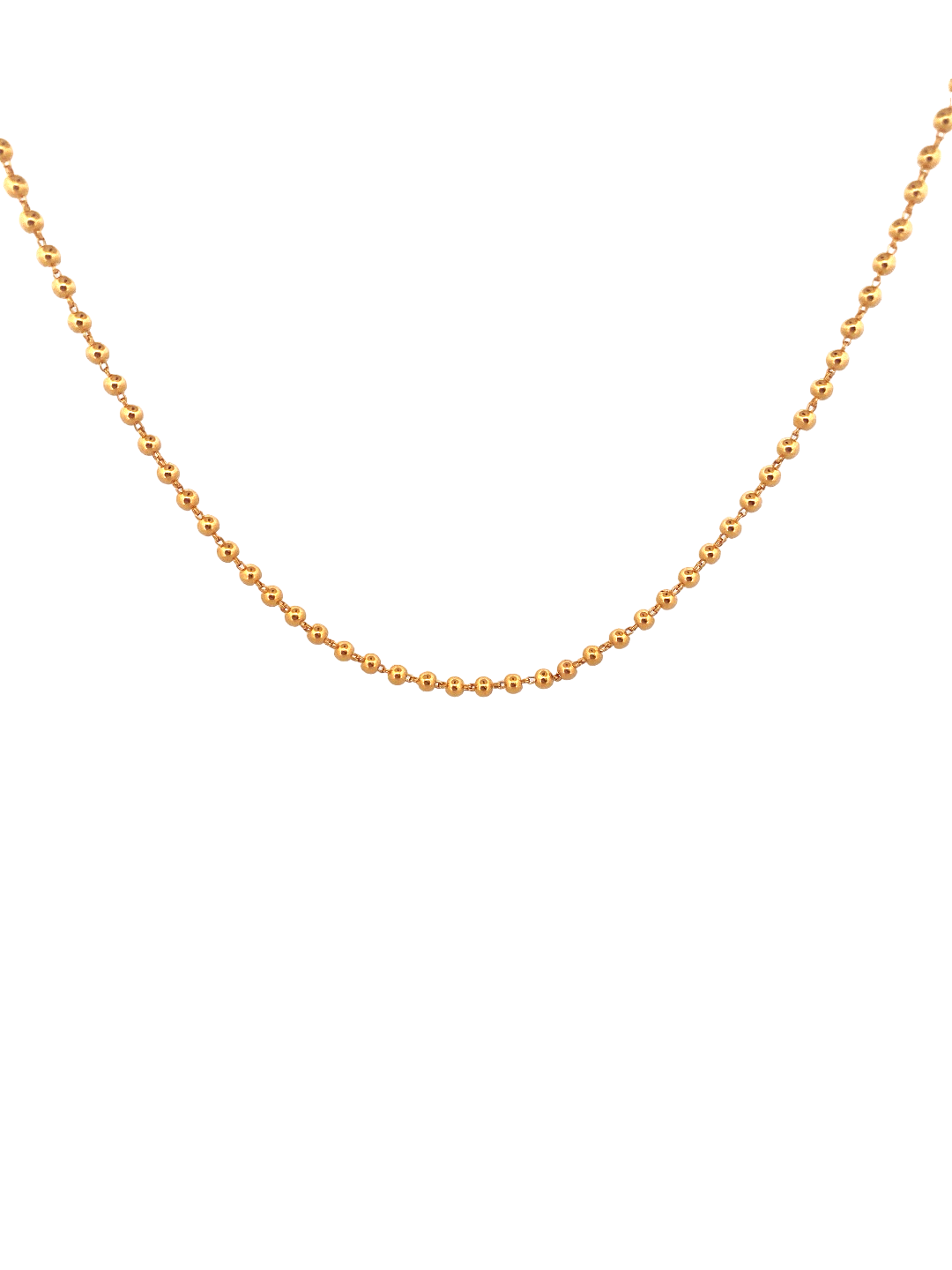 18'' 22K Gold Bead Designer Chain