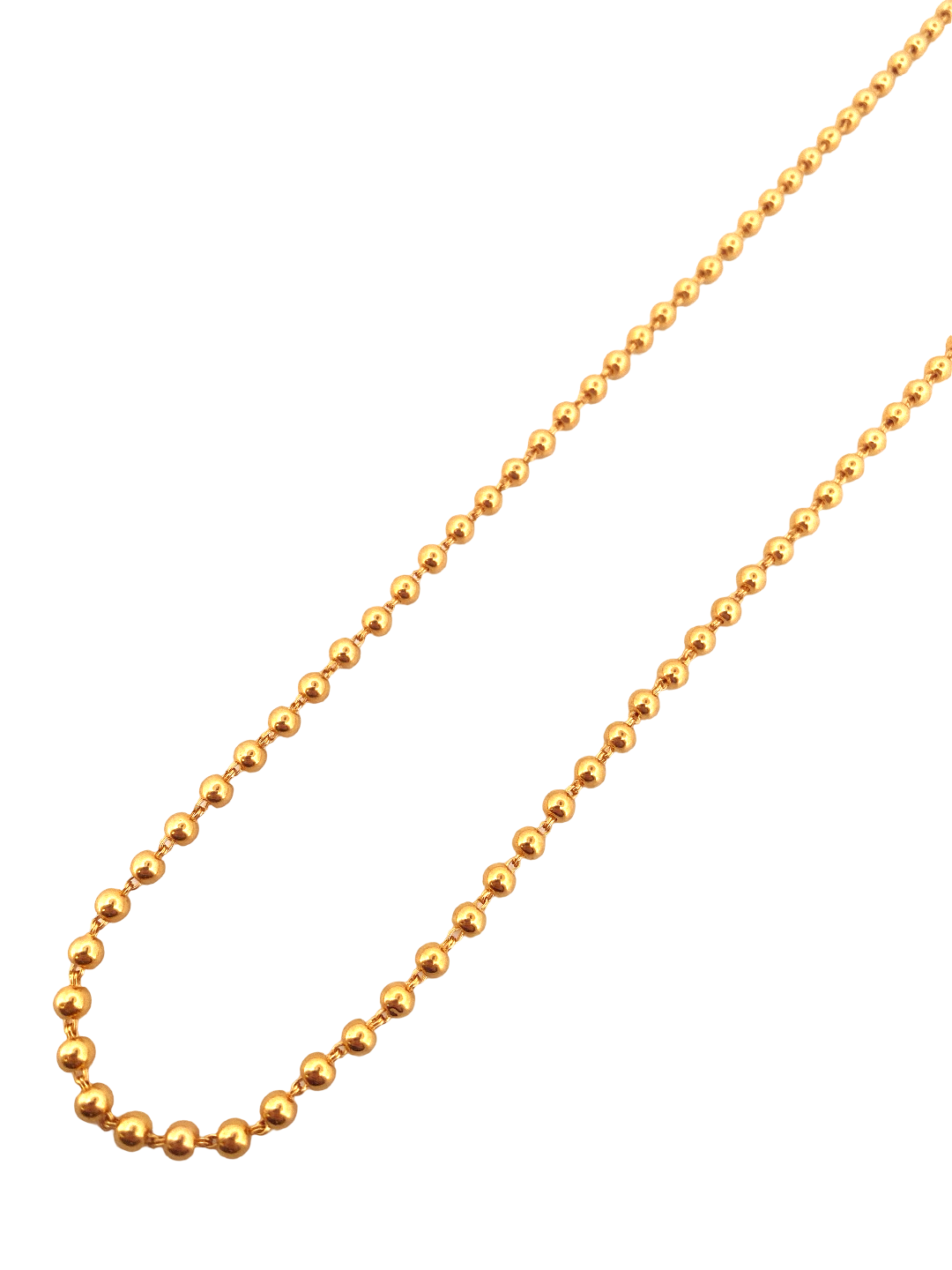 18'' 22K Gold Bead Designer Chain