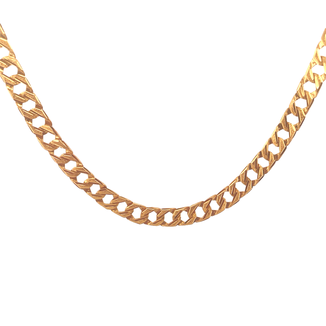 22'' 22K Gold Cuban Link Designer Chain