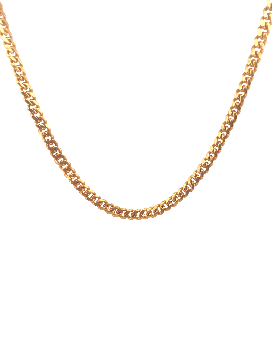 24'' 22K Gold Curb Link Designer Chain
