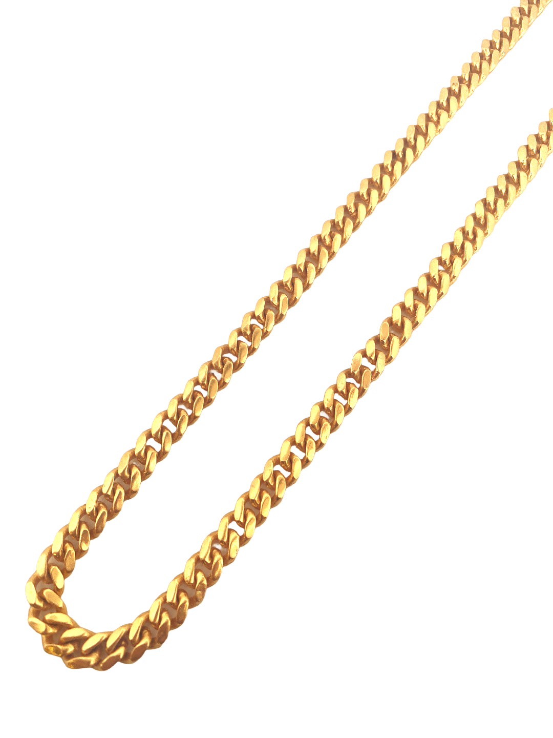 24'' 22K Gold Curb Link Designer Chain