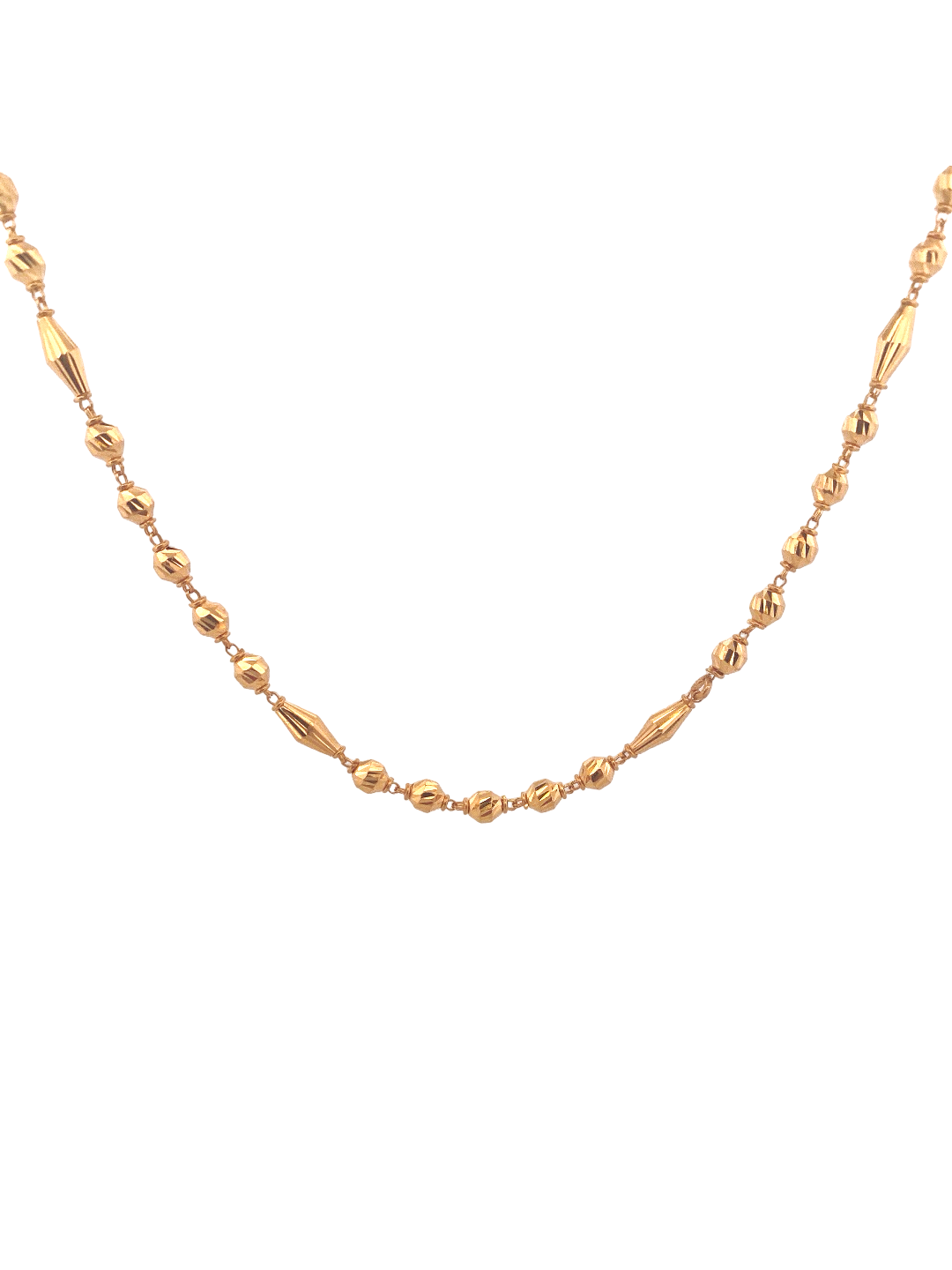 30'' 22K Gold Beads Designer Chain