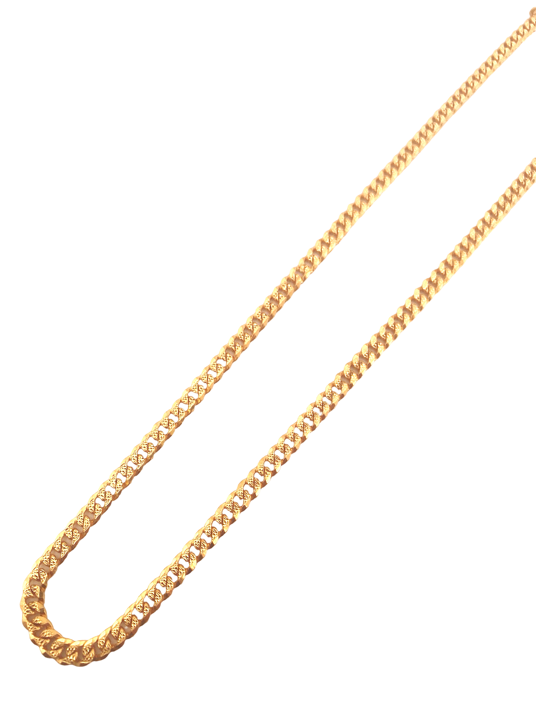 22'' 22K Gold Curb Link Designer Chain