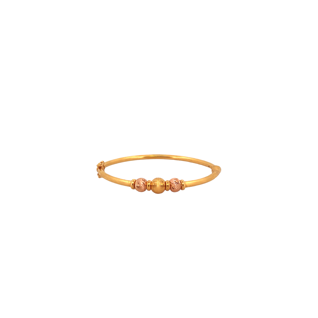 22K Gold Two-tone Designer Ladies Bracelet