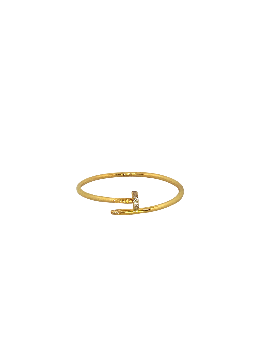 22K Gold CZ Nail Designer Ladies Bracelet