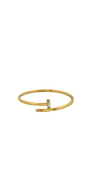 22K Gold CZ Nail Designer Ladies Bracelet