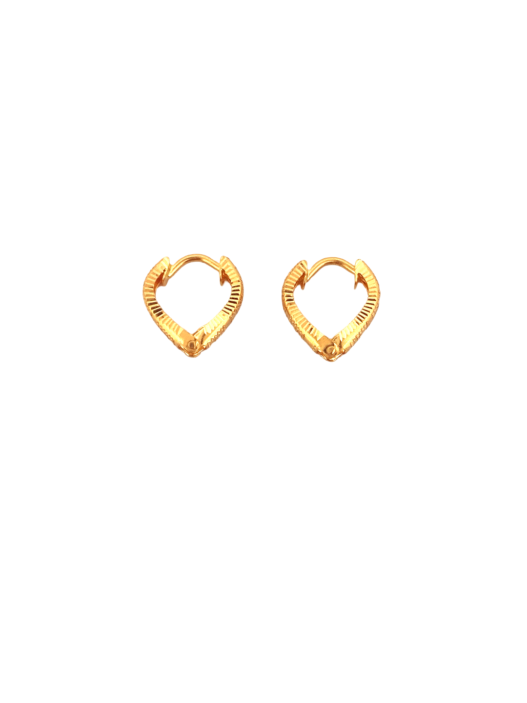 22K Gold Designer Hoop Earrings