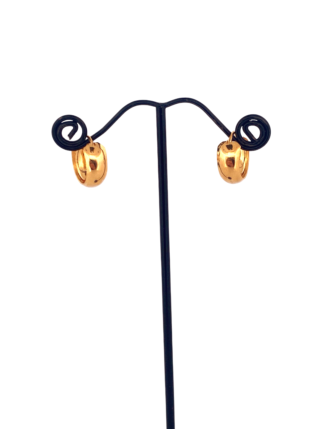 22K Gold Designer Hoop Earrings