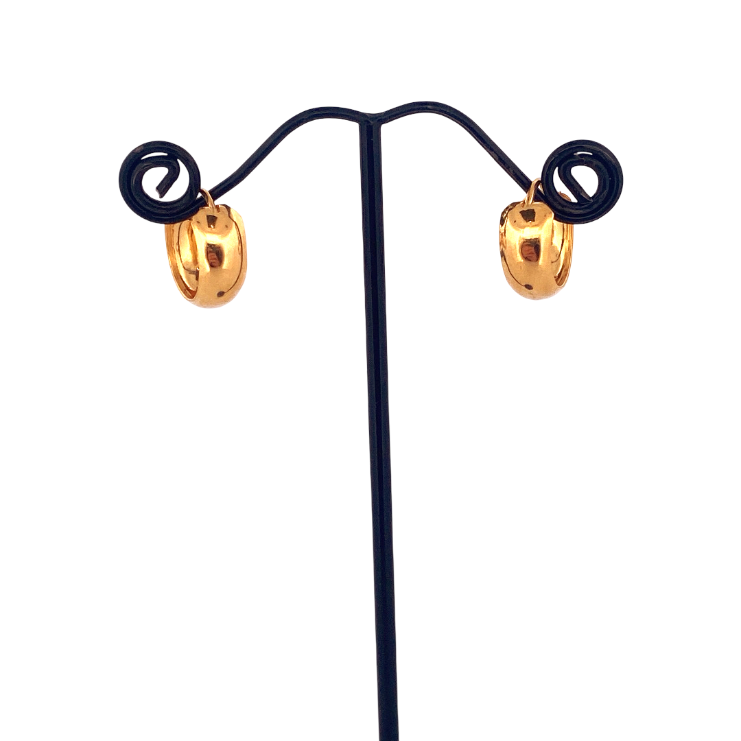 22K Gold Designer Hoop Earrings