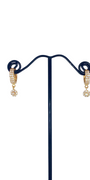 22K Gold CZ Designer Hoop Earrings