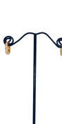 22K Gold CZ Designer Hoop Earrings
