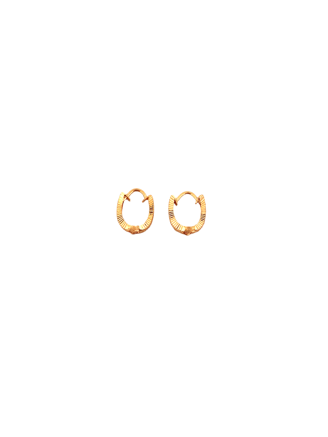22K Gold Designer Hoop Earrings
