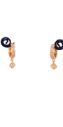 22K Gold CZ Designer Hoop Earrings