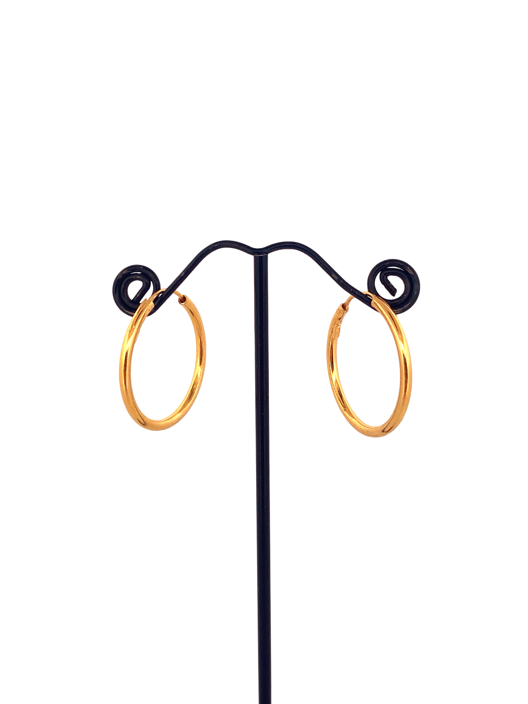 22K Gold Designer Hoop Earrings