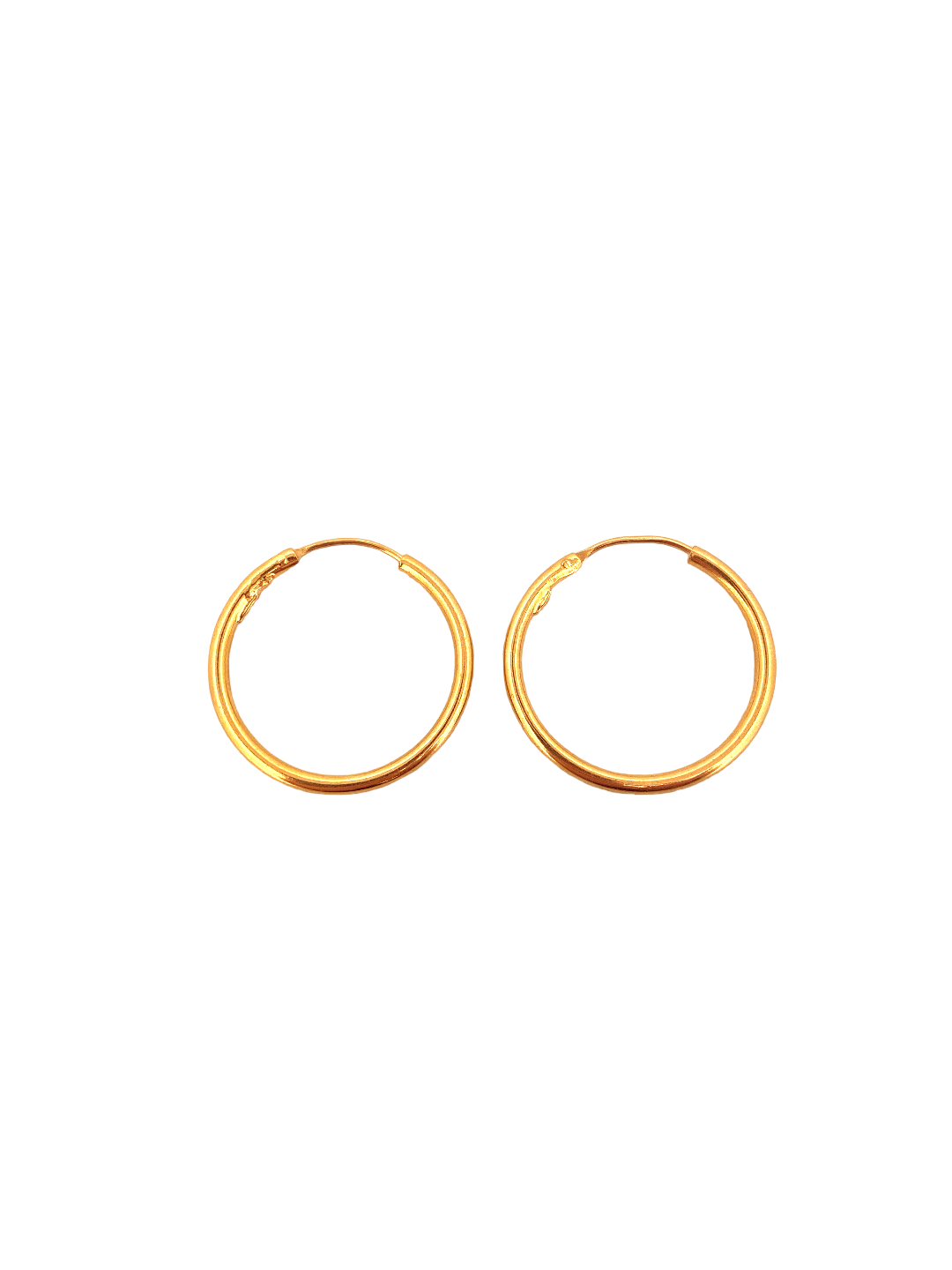 22K Gold Designer Hoop Earrings