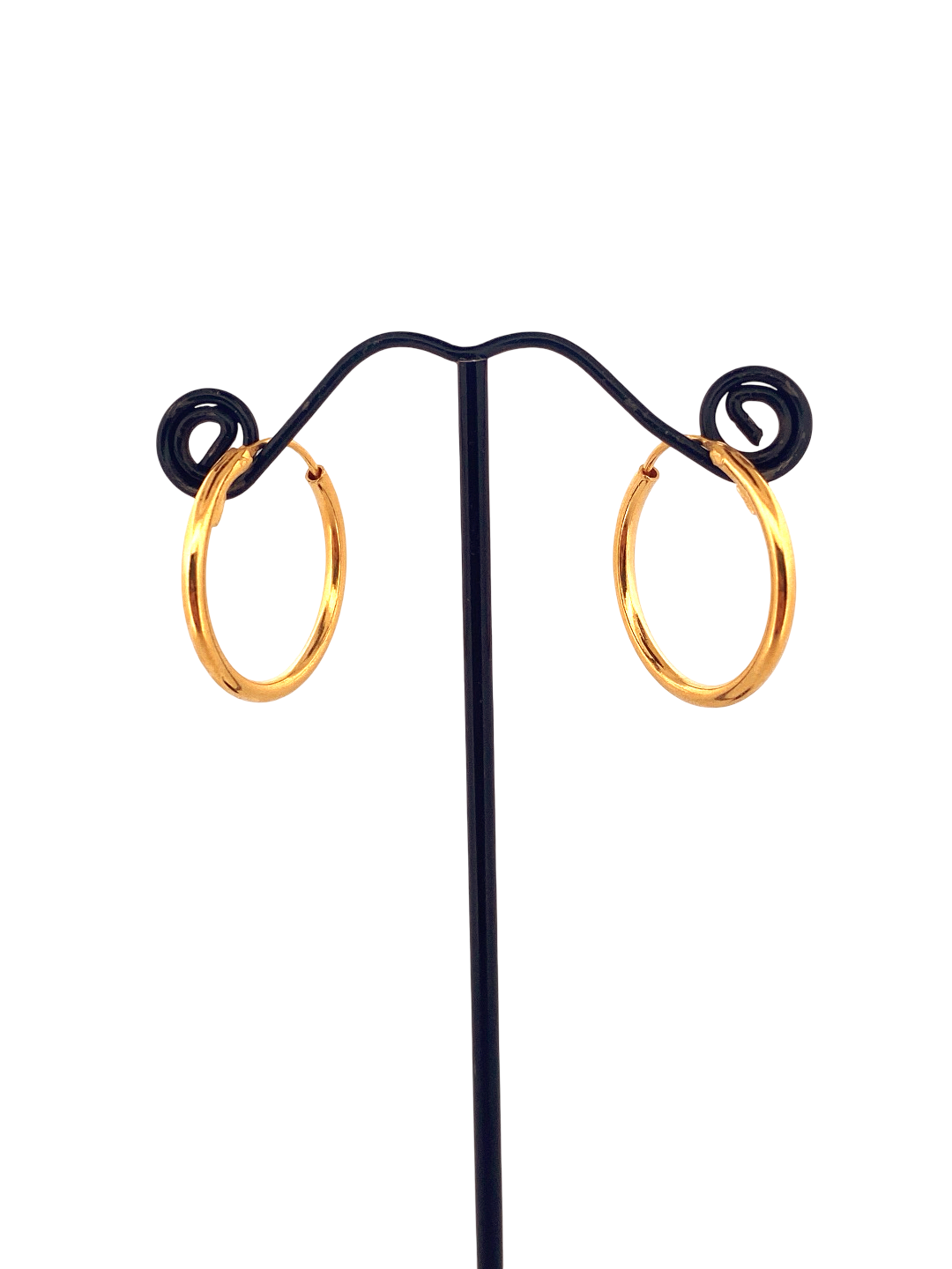22K Gold Designer Hoop Earrings