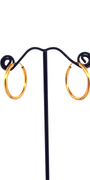 22K Gold Designer Hoop Earrings