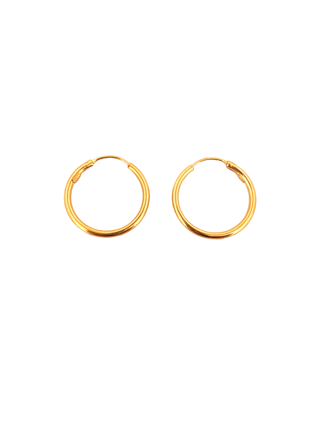 22K Gold Designer Hoop Earrings