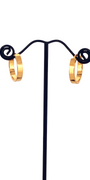 22K Gold Designer Hoop Earrings