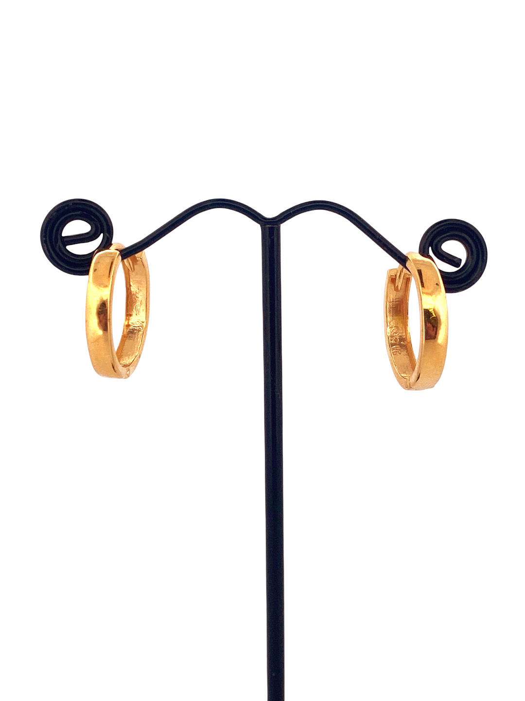 22K Gold Designer Hoop Earrings
