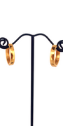 22K Gold Designer Hoop Earrings