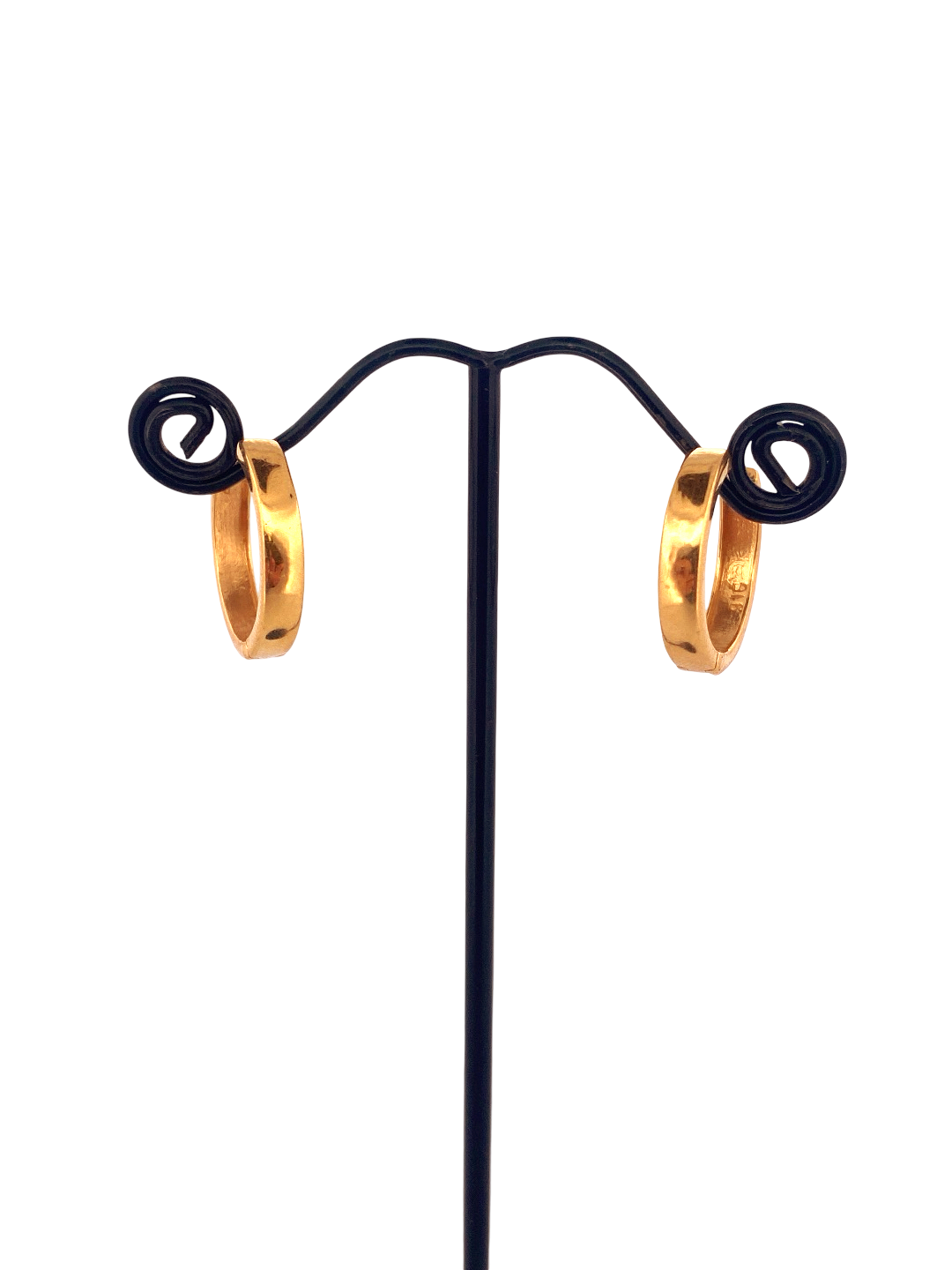 22K Gold Designer Hoop Earrings